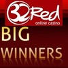 Latest Big Winners from 32Red Casino