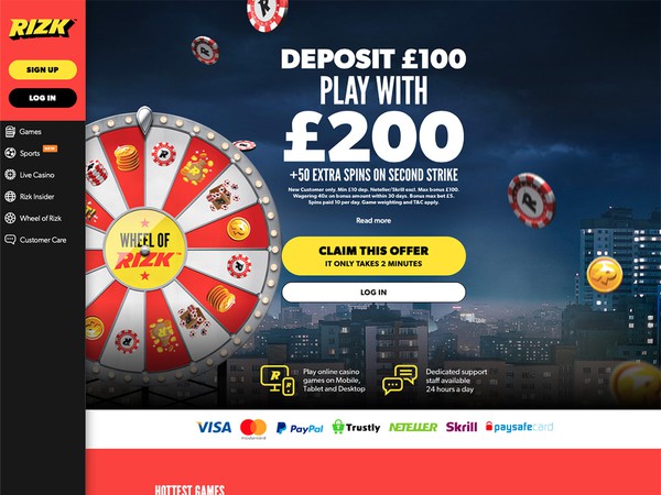 Rizk Casino Screenshot